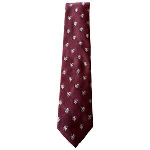 Briar Pride of England Maroon Silver Lion Crest Tie